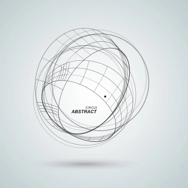 Abstract conectați fundal de design cerc. Forme abstracte creative — Vector de stoc