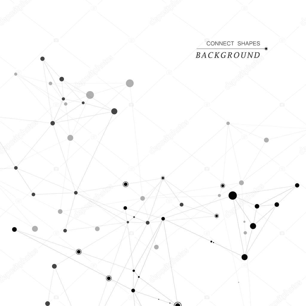 Vector creative social network. Abstract polygonal background