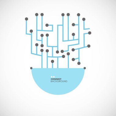 Vektör çizim molekülleri, ağ ve bağlantı