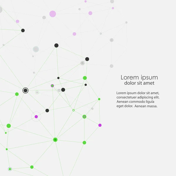 Jaringan vektor dan latar belakang koneksi untuk presentasi Anda - Stok Vektor