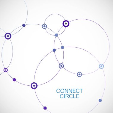 Ağ kalıp. Bağlantıları daire ile dijital arka plan