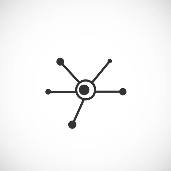 Icono cocial plano único. Ilustración de redes vectoriales — Archivo Imágenes Vectoriales