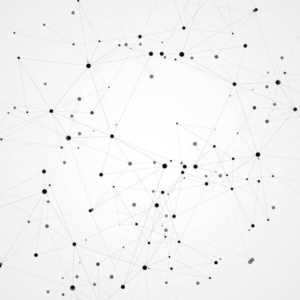 Polygonal background with connecting dots and lines