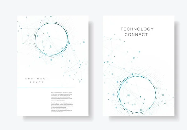 Science, medicine and technology brochure design — Stock Vector