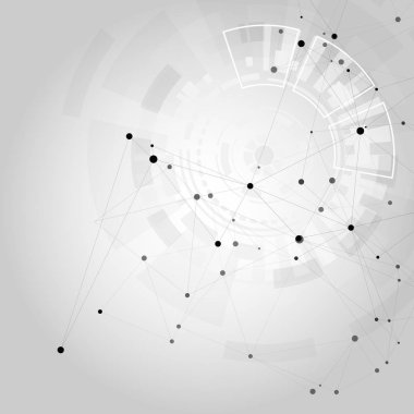 Vektör soyut poligonal sosyal ağ ve yaratıcı arka plan