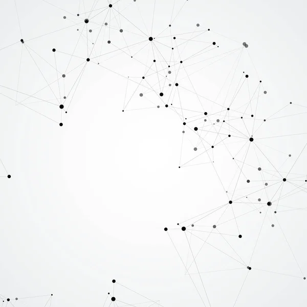 Teknoloji poligonal bilim arka plan noktalar ve çizgiler bağlanma