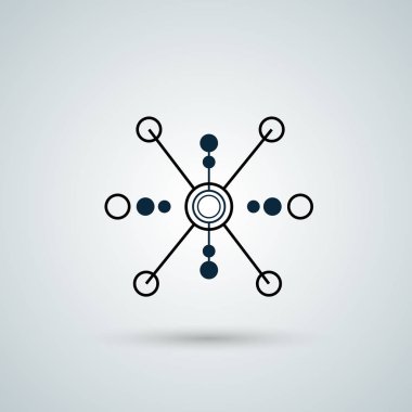 Molekül ve atom vektör simgesi