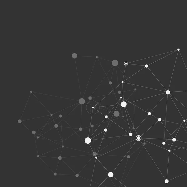 Bağlantılı çizgi ve noktalar Abtract arka plan