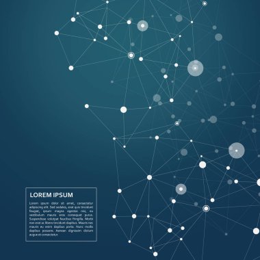 Arka plan bağlantı çokgen şekilleri ile