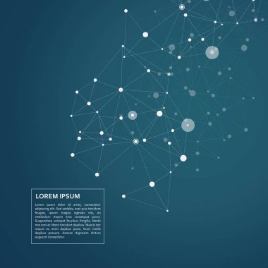 Arka plan bağlantı çokgen şekilleri ile