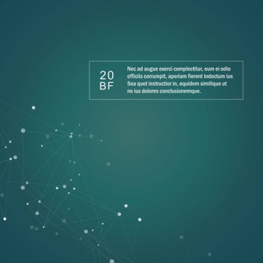 Soyut moleküler bilim bağlantı ve teknoloji grafik tasarım