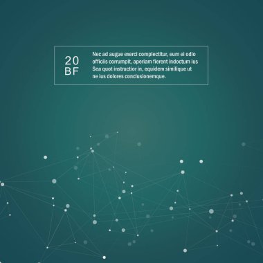 Soyut moleküler bilim bağlantı ve teknoloji grafik tasarım