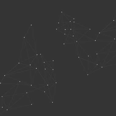 Vektör soyut teknoloji ve veri bilimi ve geometrik grafik tasarım