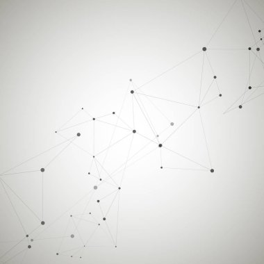 Moleküler bağların bağlı elemanlarına sahip modern vektör tasarımı