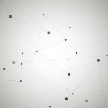 Moleküler bağların bağlı elemanlarına sahip modern vektör tasarımı