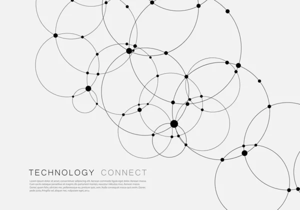 Netzwerk. Abstrakte Technologie. Connection Konzept. Vektorillustration — Stockvektor