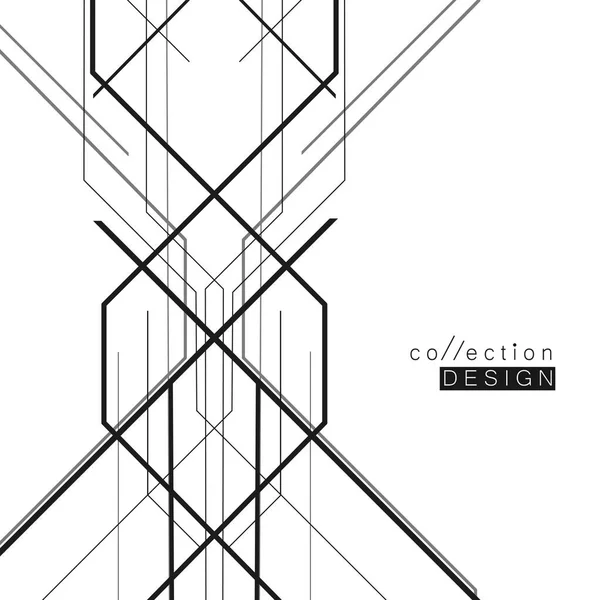 Soyut geometrik çakışan çizgiler arka plan