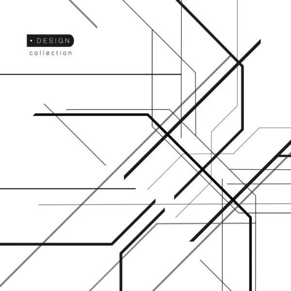 Soyut geometrik dokuya sahip beyaz zemin üzerinde rastgele kaotik çizgiler
