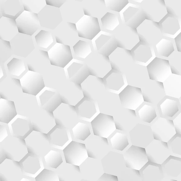 Hexagonal abstrait connecter arrière-plan sur fond gris. Illustration vectorielle — Image vectorielle