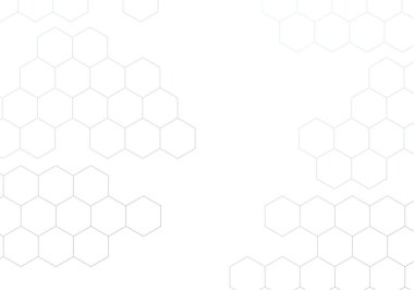 Altıgen molekülü bağlantılı vektör soyut geometrik şekil