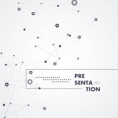Vektör bağlantısı soyut moleküller. Bilim ve teknoloji grafik tasarım arka planı