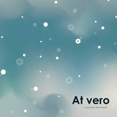 Molekül soyut yapısı. Tıp ve kimya için bilimsel bağlantı molekülleri. Vektör illüstrasyonu