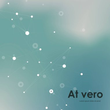 Molekül soyut yapısı. Tıp ve kimya için bilimsel bağlantı molekülleri. Vektör illüstrasyonu