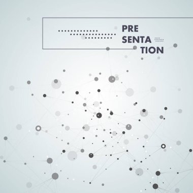 Soyut bağlantı molekül arkaplanı. Genetik ve kimyasal bileşikler, tıbbi ve teknolojik kavramlar. Vektör illüstrasyonu