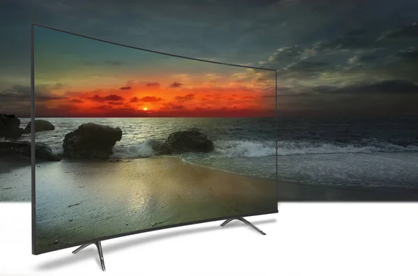 4k monitörü beyazda izole edildi — Stok fotoğraf