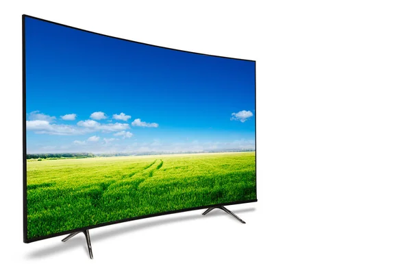 Monitor 4k izolowany na białym — Zdjęcie stockowe