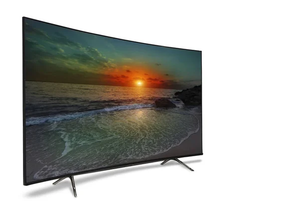 Monitor 4k izolowany na białym — Zdjęcie stockowe