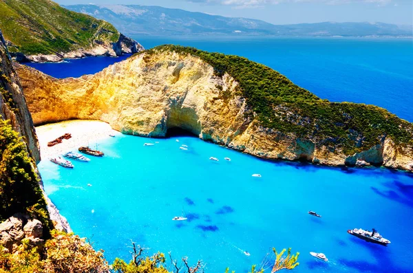 Eiland van Zakynthos. Navagio Bay — Stockfoto