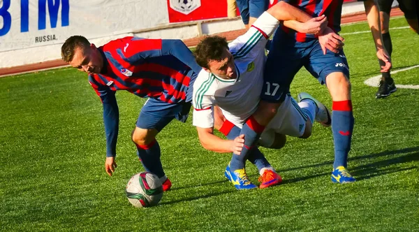 BATAYSK. RUSSIA. Football stadium. 2 October 2016 Soccer match t — Stock Photo, Image