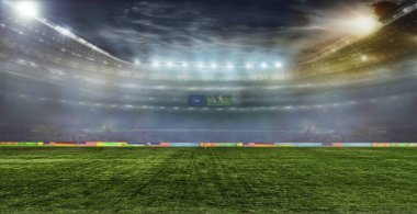 stadyum alanında futbol topu