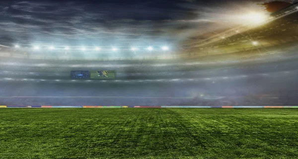 Voetbal op het gebied van stadion — Stockfoto