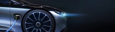  Mercedes Benz Vision luxury electric concept car clipart