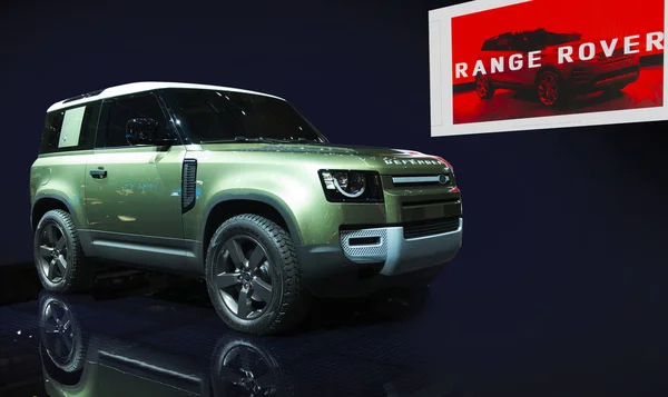 Range Rover auf der IAA 2019 in Frankfurt vorgestellt. Stockbild