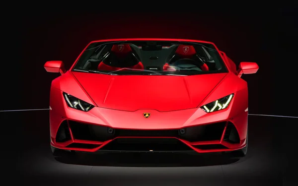 Frankfurt Alemania Sep 2019 Lamborghini Sian Fkp Deportivo Presentado Salón Imágenes de stock libres de derechos