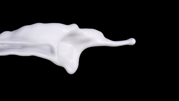 空気中へのミルクの流れ — ストック動画