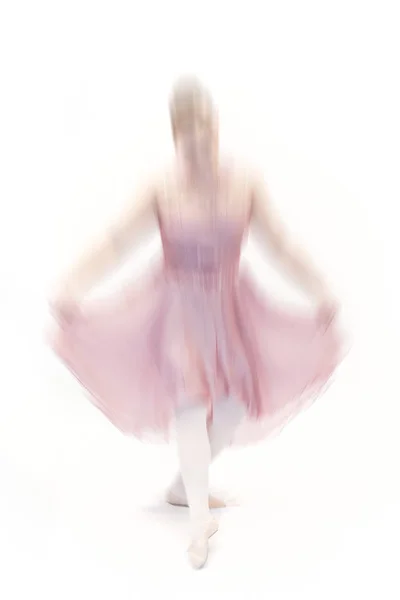 흰색 배경에 포즈 발레 댄서 — 스톡 사진