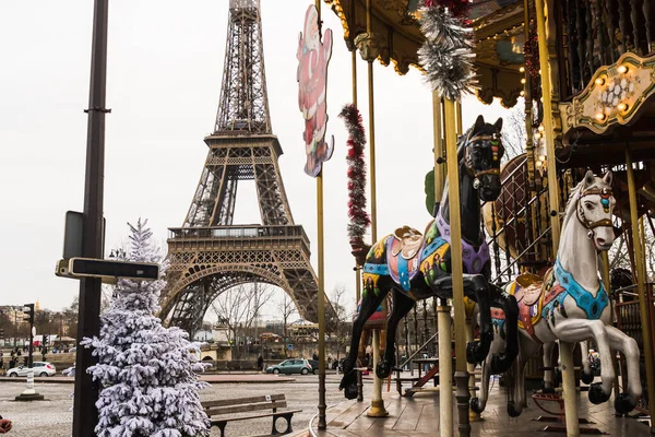 Widok Wieżę Eiffla Paryżu Francja Obraz Stockowy