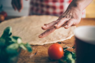 pizza pişirme yakın çekim