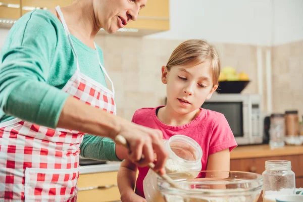 Kızı ve annesi pizza yapma