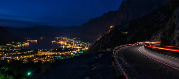 Bay Kotor Night Dusk — Stock Photo, Image