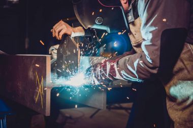 Meşale ile endüstriyel Kaynakçı