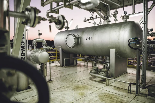 Aardgas Verwerking Faciliteit Apparatuur — Stockfoto