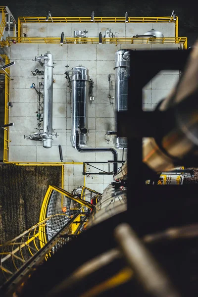 Luftaufnahme Der Erdgas Verarbeitenden Fabrik Bei Nacht — Stockfoto