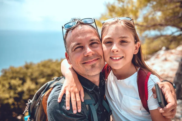 Portrait of father and daughter Stock Image