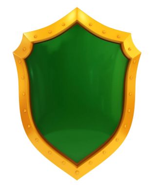 Çok renkli kalkan 3d render