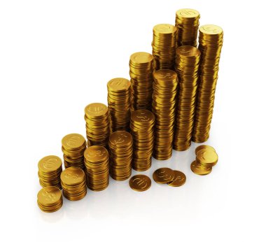 Altın euro ve dolar paraları.